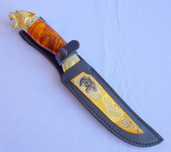 Нож "с головой пантеры №2"