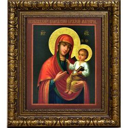 Коложская икона Божией Матери на холсте.