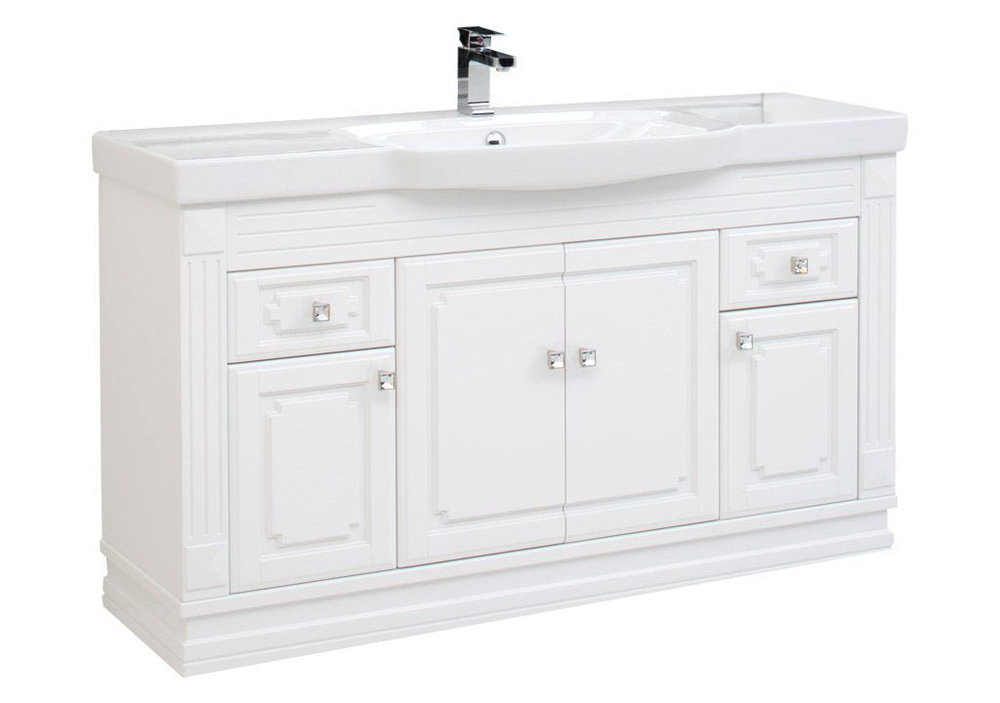 Тумба с раковиной Aquanet Фредерика 140 белый