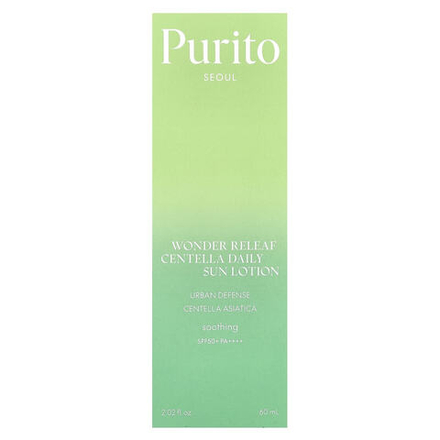 Purito, Wonder Releaf Centella Daily Sun Lotion, SPF 50+ PA ++++, 60 мл (2,02 жидк. унц.)