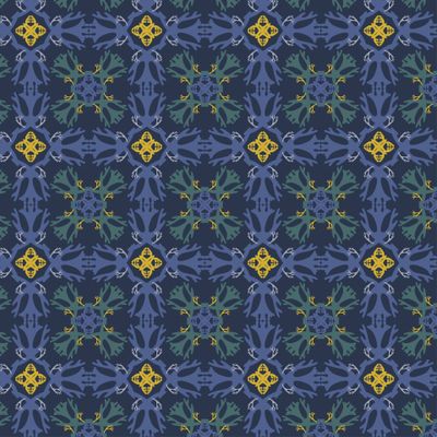 Растительный паттерн с рогами модерн