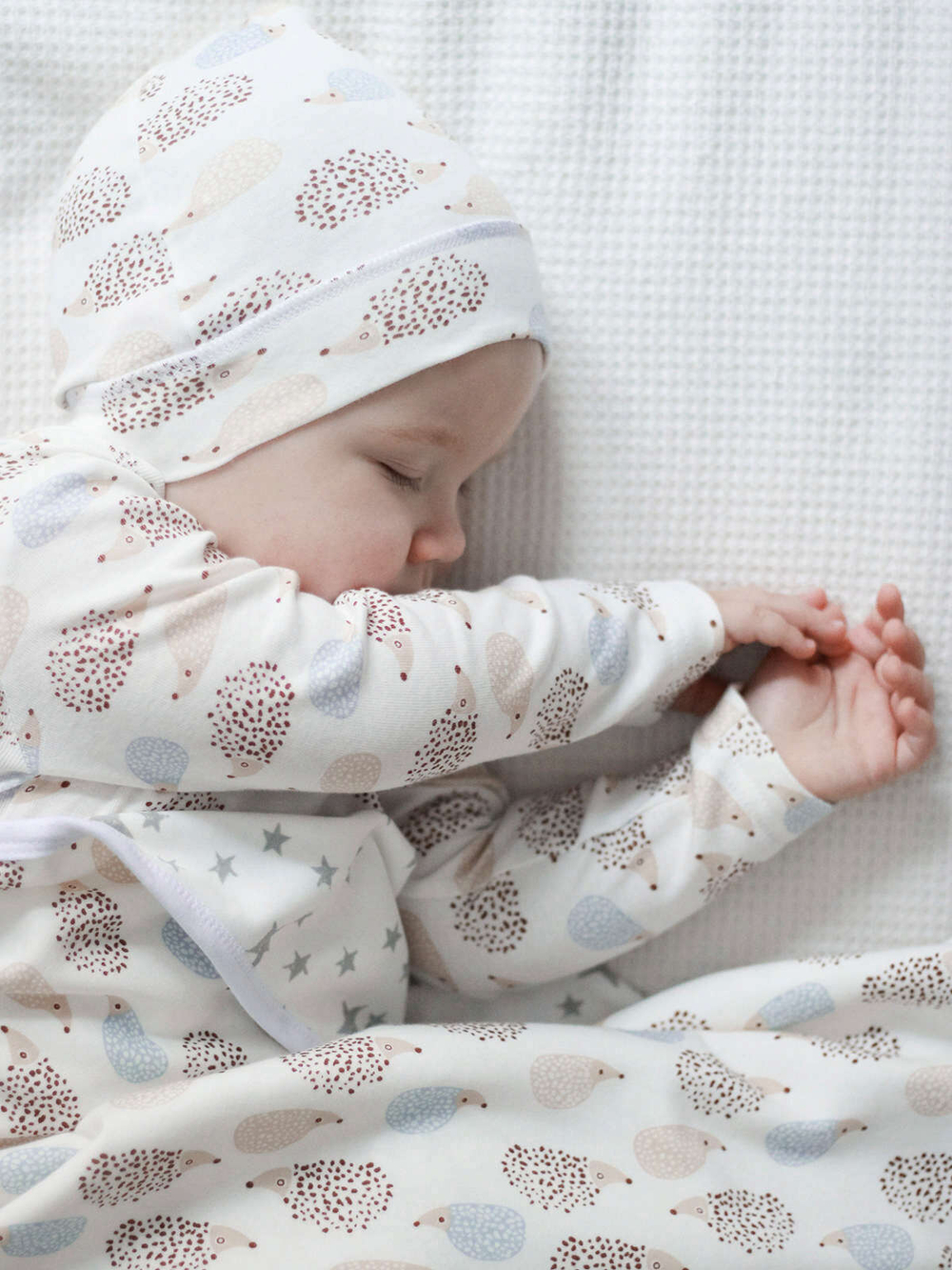 Боди Mjölk Ёжики на экрю с длинным рукавом