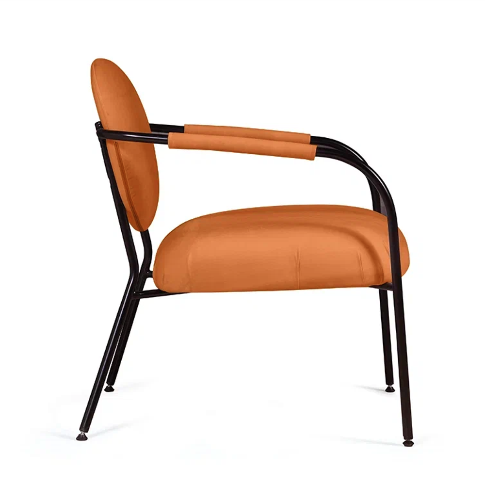 Лаунж кресло EGO, велюр терракот