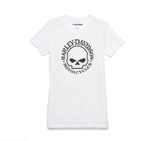 Футболка With a Skull White Harley-Davidson
