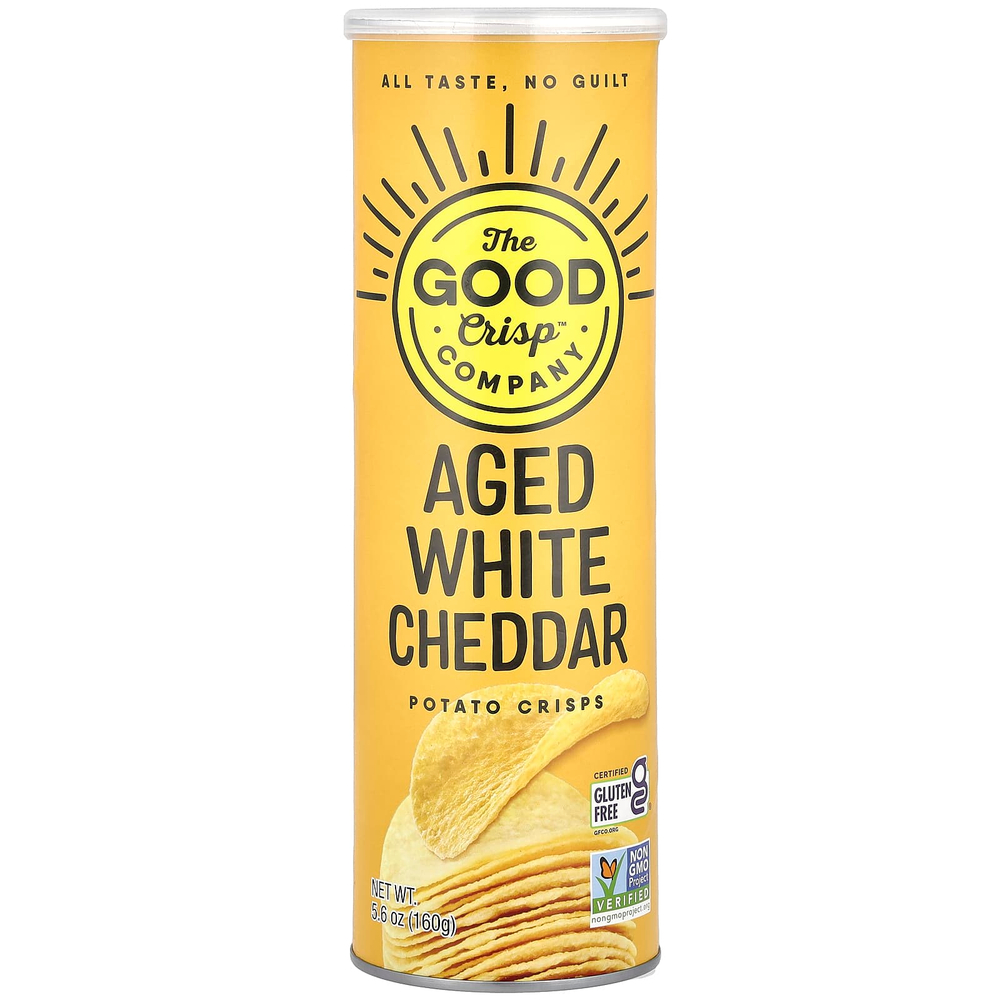 The Good Crisp Company, Картофельные чипсы, выдержанный белый чеддер, 160 г (5,6 унции)