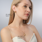 Подвеска «Инжир» из красного золота с гранатами, хромдиопсидами и эмалью