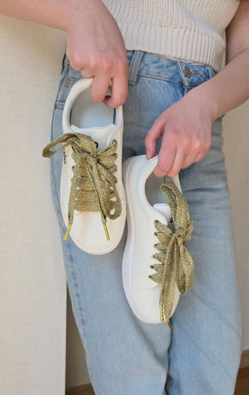 Meraki laces olive green ayaqqabı ipi