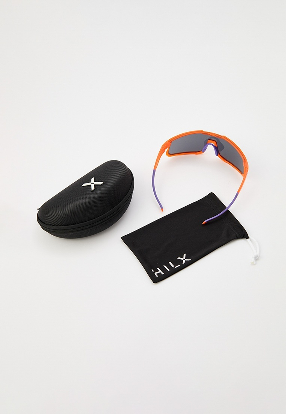 Спортивные очки HILX Big Head / Shiny Orange Purple / Silver Lens