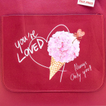 Сумка-шоппер "Love" на молнии, кожзам. 34.5х31 см (Проф-Пресс)