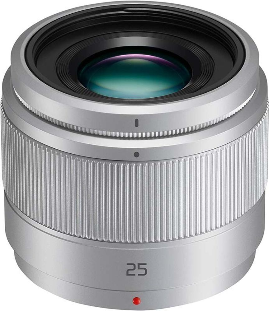 Объектив Panasonic 25mm f/1.7 G Aspherical (H-H025), серебристый