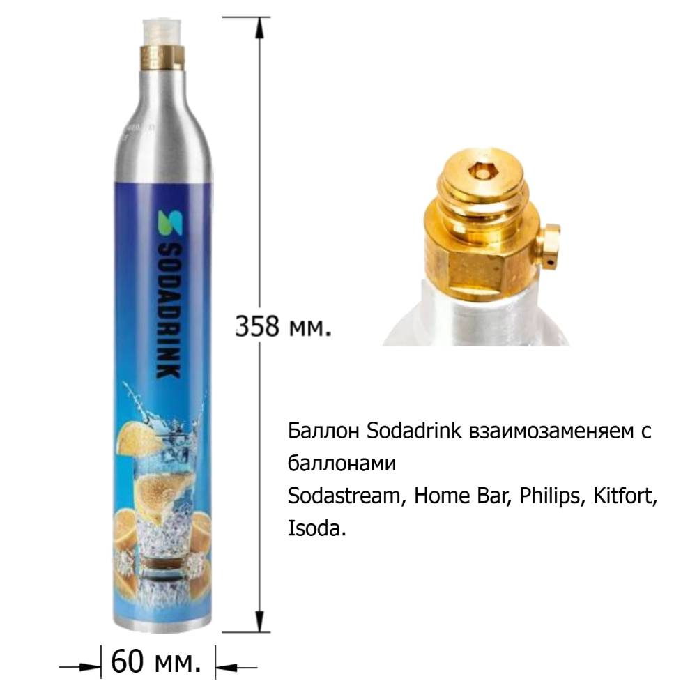 Баллон CO2 Sodastream (Заправка и обмен)