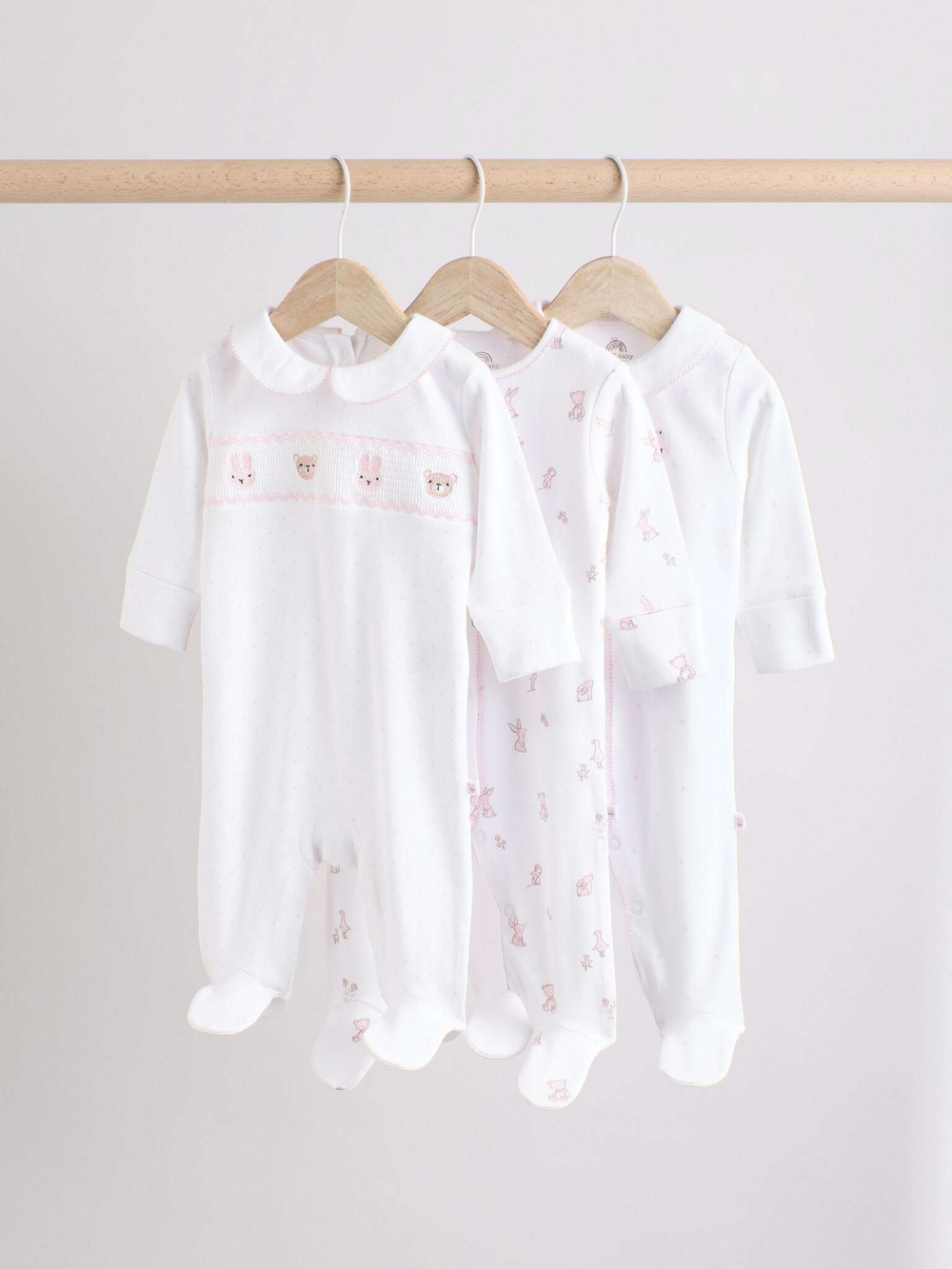 Комбинезон / Cлип для малышей Next E18-353, 3 шт., Белый