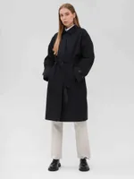 Плащ FOS Средней длины Женский Черный