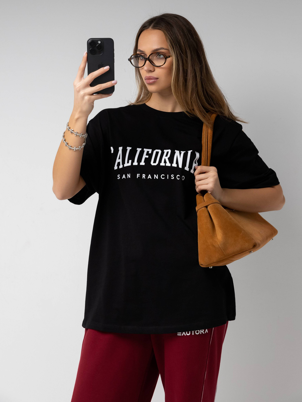 Футболка оверсайз с принтом California