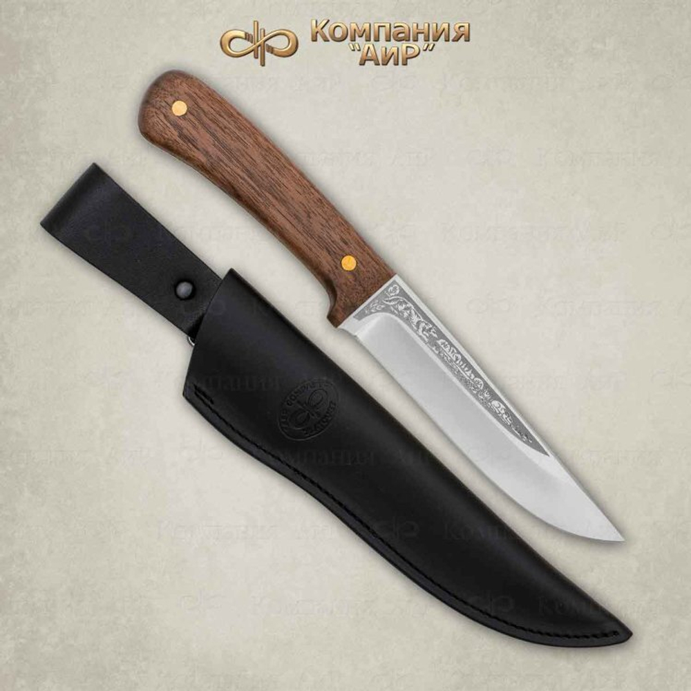 Нож АиР Лиса ЦМ 95х18 орех