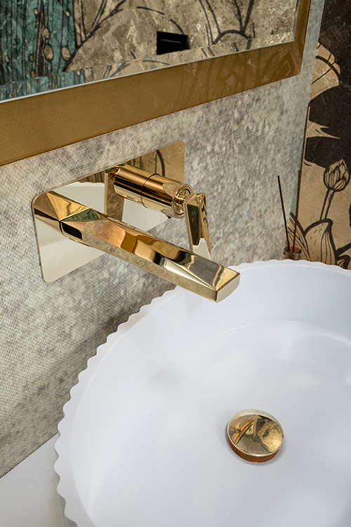 Boheme Стойка для душа со смесителем VENTURO золото