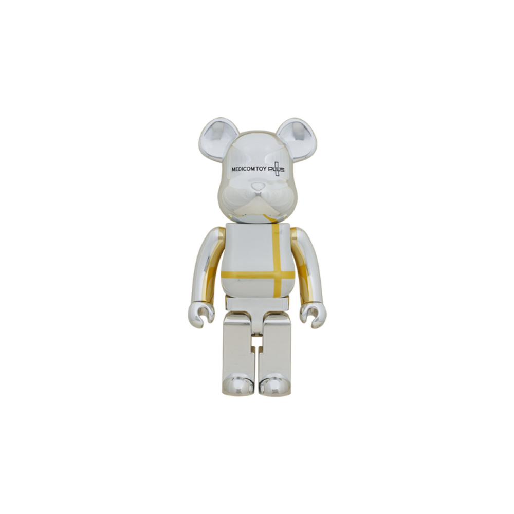Дизайнерские игрушки BE@RBRICK MEDICOM TOY PLUS SILVER CHROME Ver., MEDICOM