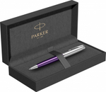 Шариковая ручка Parker Sonnet Essentials Violet SB Steel CT 2169369, цвет чернил black, стержень: M, в подарочной упаковке.