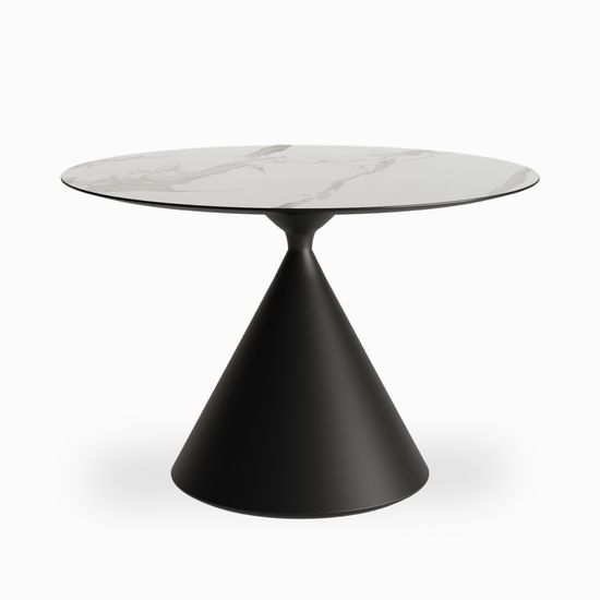 Обеденный стол Cardiff Sole диаметр 120 белый матовый