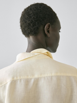 Massimo Dutti Свободная рубашка из 100% льна, желтый