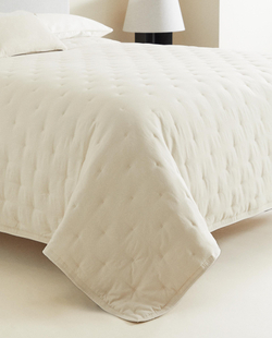 Zara Home покрывало из полиэстера, бежевый
