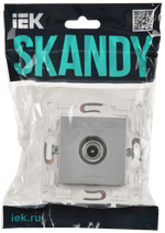 SKANDY Розетка TV проходная SK-A17S серебряный IEK