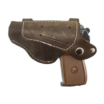 Кобура поясная ПМ лямки, кожа Наполи, коричневая