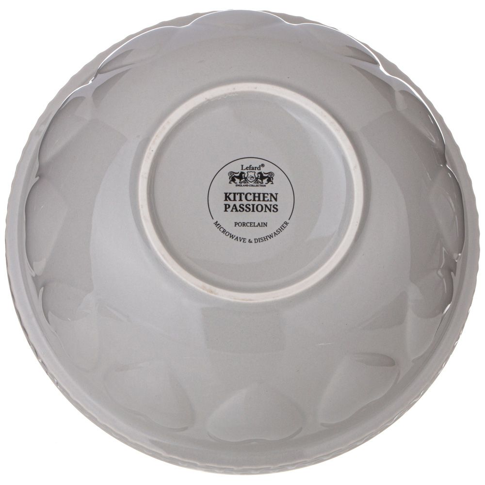 САЛАТНИК ДЛЯ СМЕШИВАНИЯ И СЕРВИРОВКИ LEFARD "KITCHEN PASSION" 20,50 СМ СЕРАЯ (КОР=8ШТ.)