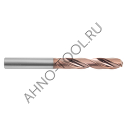 Сверло 12.0мм  твердосплавное 5D с подводом СОЖ. SP-X801051200 VHM AHNO по стали, чугуну, нерж. и жа