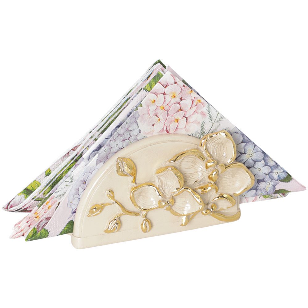 Сувенир Салфетница Орхидея Мильтония Айвори