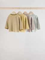 Лонгслив для малышей Next E48-161, 3 шт., Бежевый, Розовый, Голубой