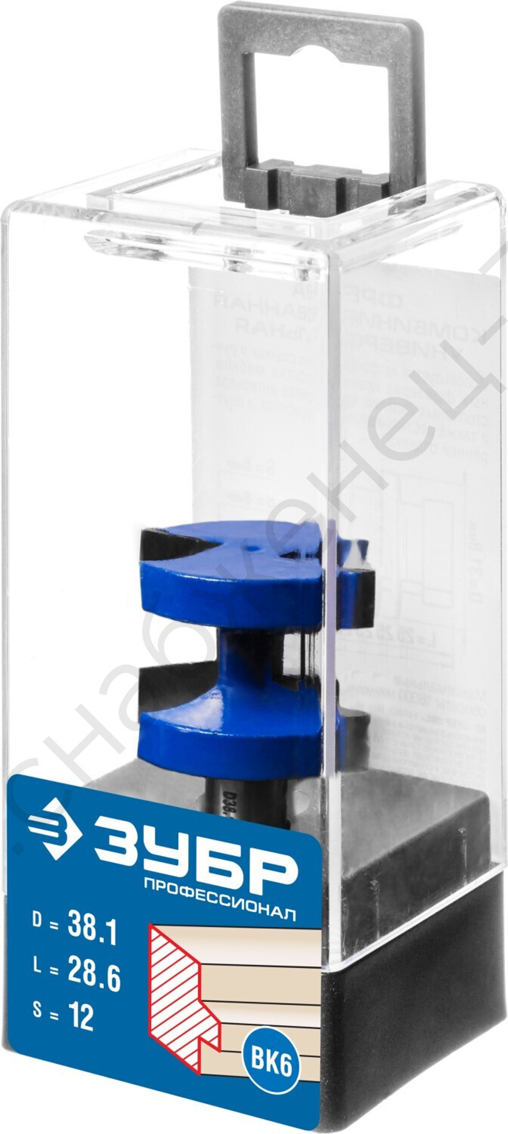 ЗУБР 38.1x28,6мм, хвостовик 12мм, фреза пазо-шиповая наборная