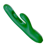 Зеленый вибратор-кролик 26см с подвижным язычком Amovibe Zenora Rabbit Vibrator Green