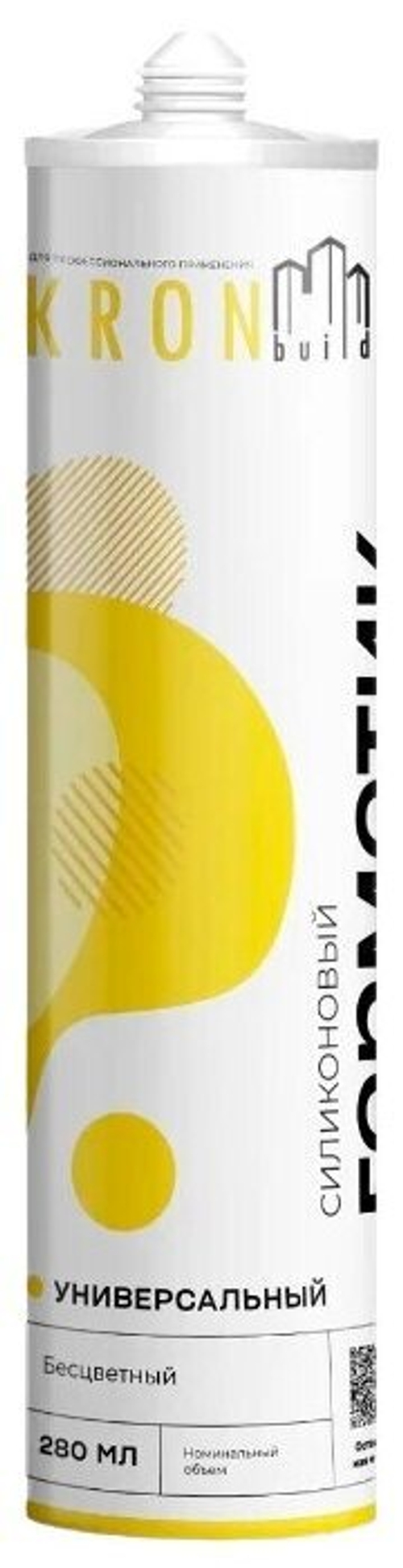 Герметик силикон. KRONbuild  универс. бесцветн.  280г