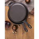 Набор сковород чугунных brasen с масляной полировкой, D25 см, 2 шт.
