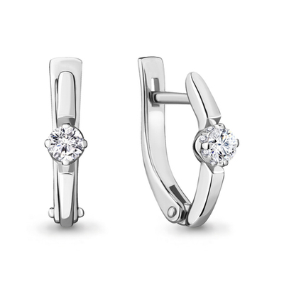 942443А Серьги из золота с бриллиантами из коллекции "Elegance"