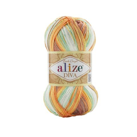 Дива батик (Diva batik) пряжа Alize 100%микрофибра (акрил) 5х100г/350м (8022)