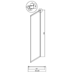 Душевая стенка Grossman Cosmo 80 200.K33.02.80.10.02 профиль Хром стекло шиншилла