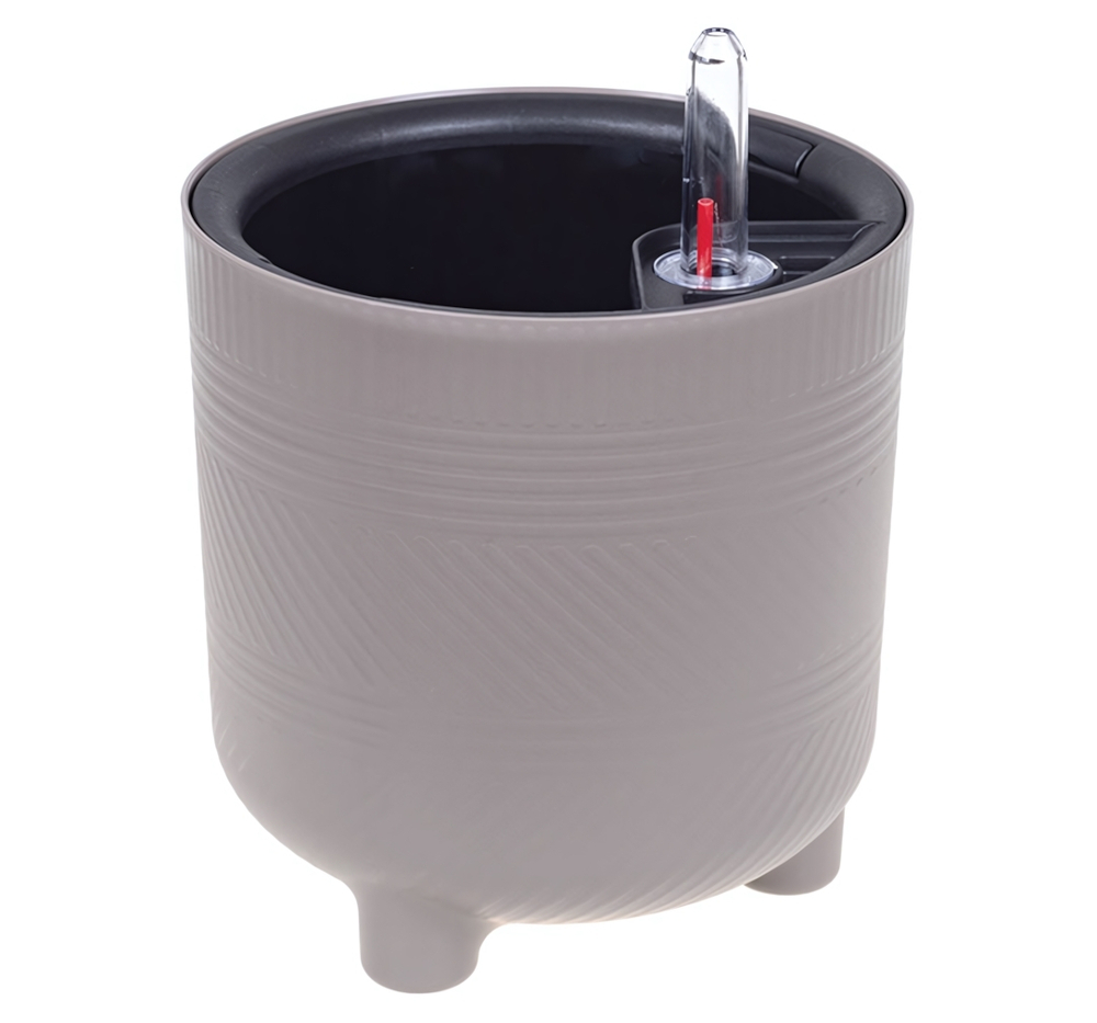 Кашпо ШЭНК 6,5л D220мм H=225мм вставка и автополив, с индикатором уровня воды, на ножках