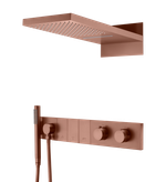 Встроенная душевая система ZODIAC с термостатом, трехпозиционная Brushed Bronze