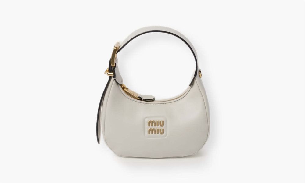 Сумка Miu Miu Leather Hobo Bag &quot;Halk White&quot;