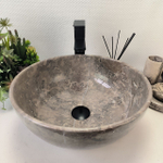 Раковина из мрамора Bowl Grey Tin Lip BM-62955 40*40*17 53