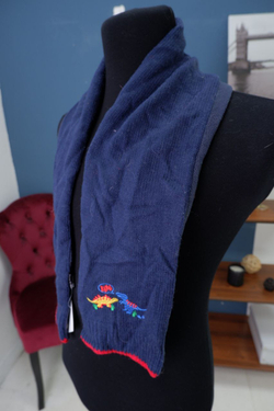 Шарф темно-синий на 3-6 лет