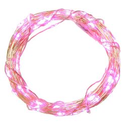 GAEM Электрогирлянда L1055 W0,1 H0,1 см (100 фиолетовых LED, 8 реж свеч,серебр шнур, 3 W)