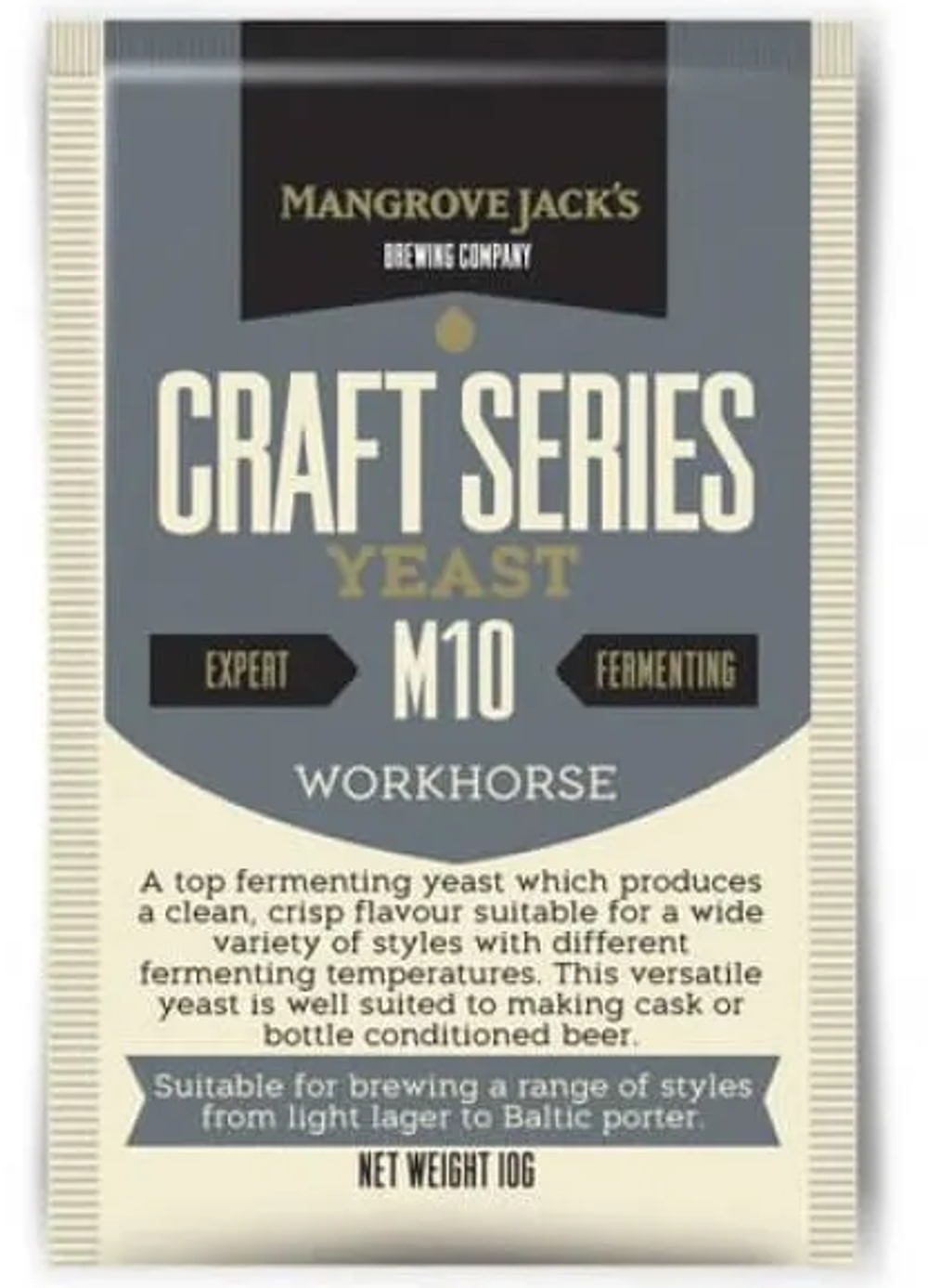 Пивные дрожжи Mangrove Jack's "Workhorse M10", 10г