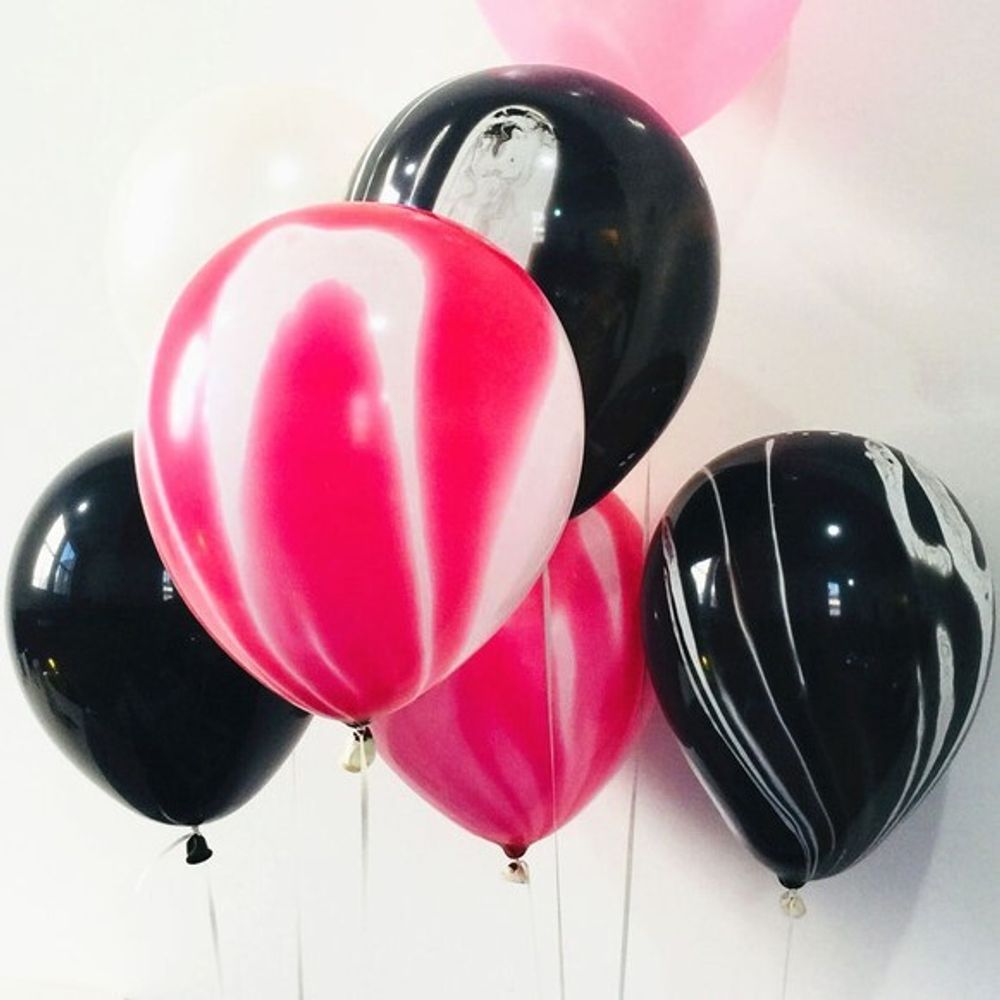 Шар (12"/30 см) Черный, агат 50 шт.