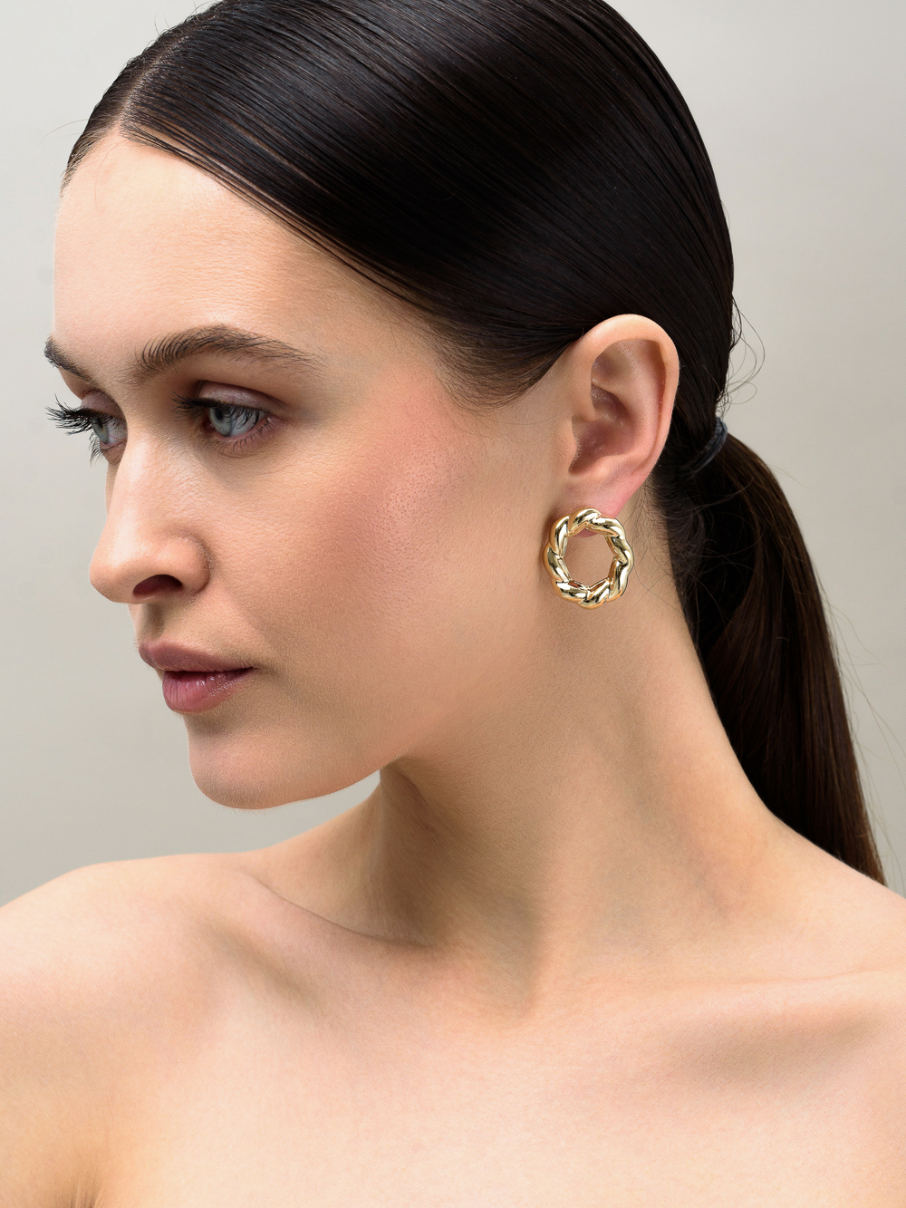 Серьги "Braid" Gold