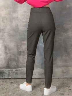 Брюки слегка зауженные для беременных антрацит 3344