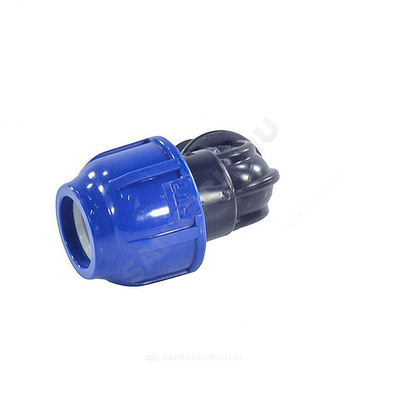 Отвод компрессионный ПЭ Дн 25х3/4"х90гр НР Ру16 RTP (РосТурПласт) 14697