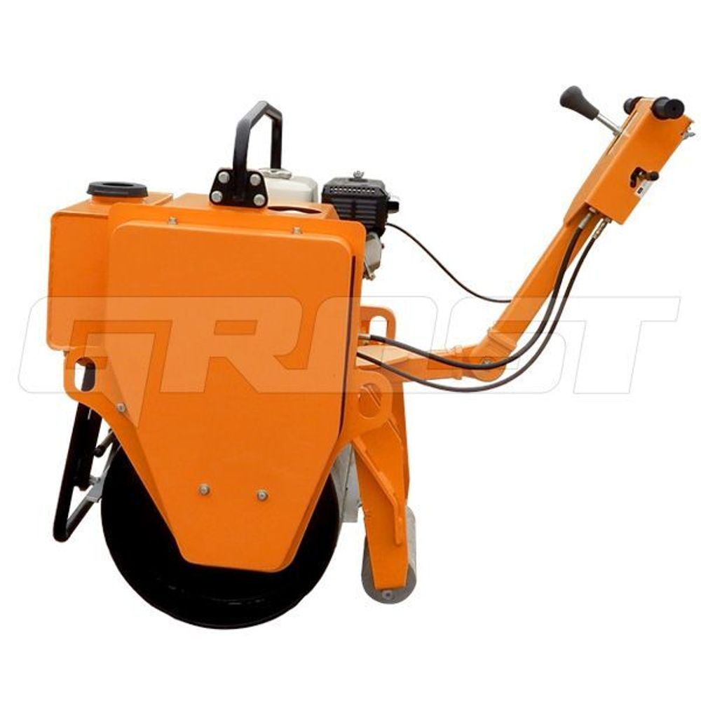 Ручной мини виброкаток GROST VR300S одновальцовый - [283 кг / Honda GX160]